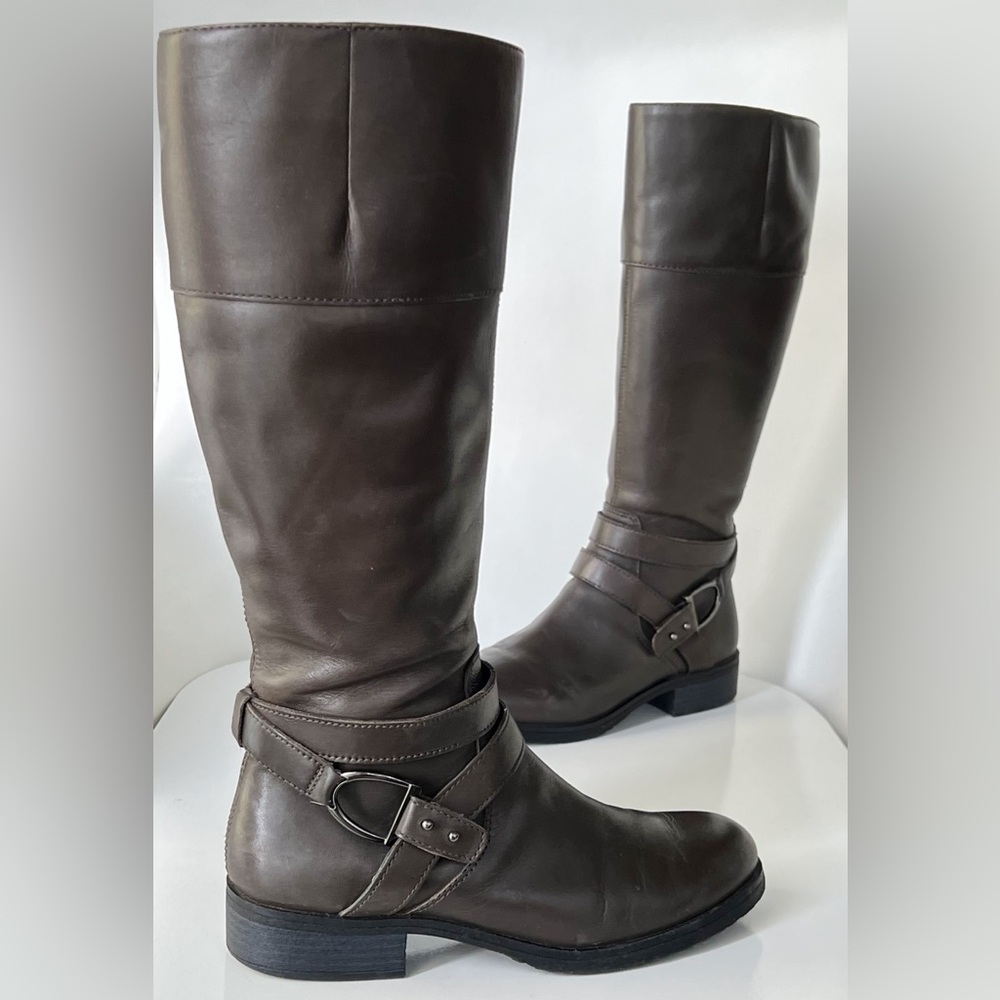 BANDOLINO Tall Riding Boots Bohemian Brown Dark Taupe  Leather Size 8M